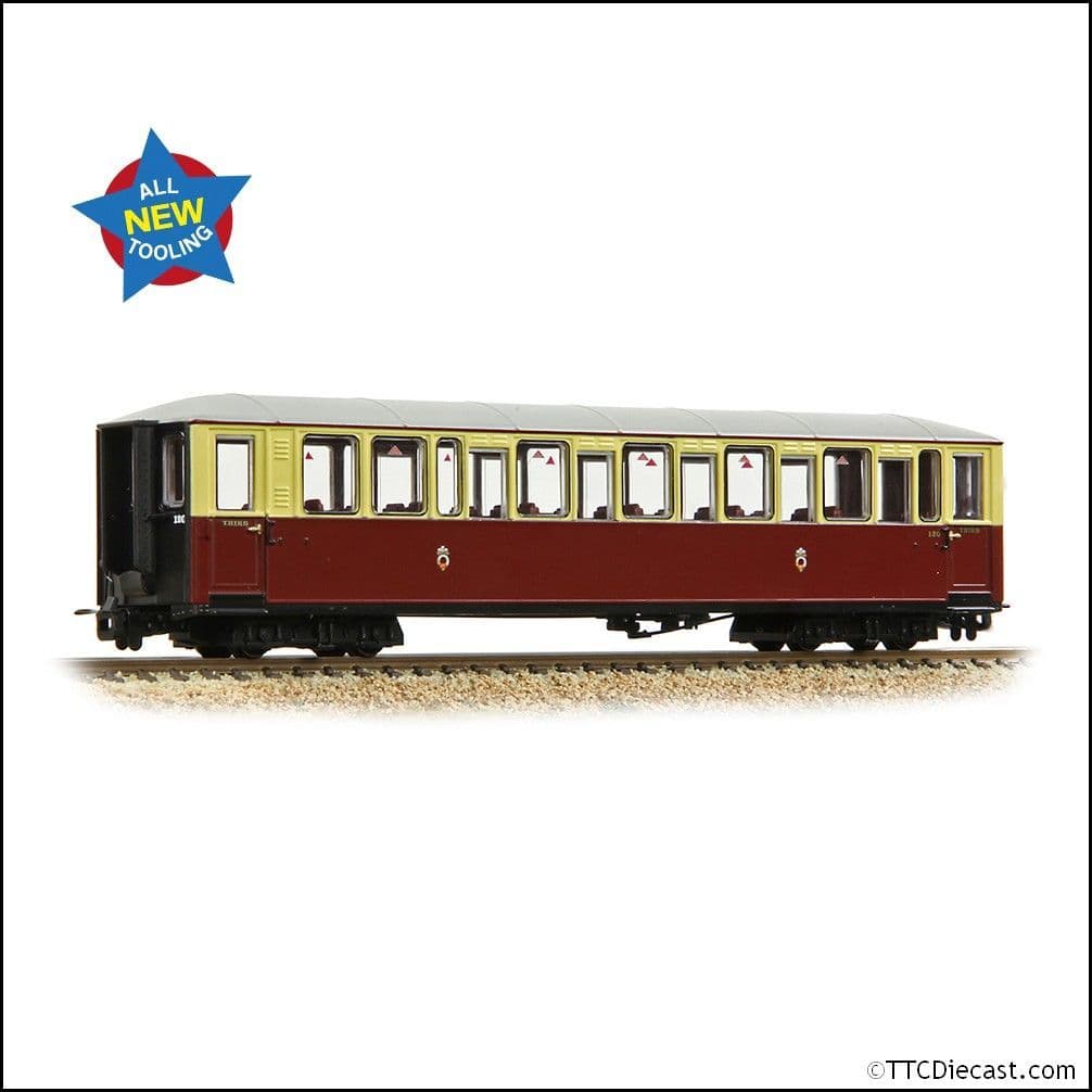 Bachmann 394-100A Ffestiniog Railway 'Tin Car' Saloon Third No. 120 FR - OO9