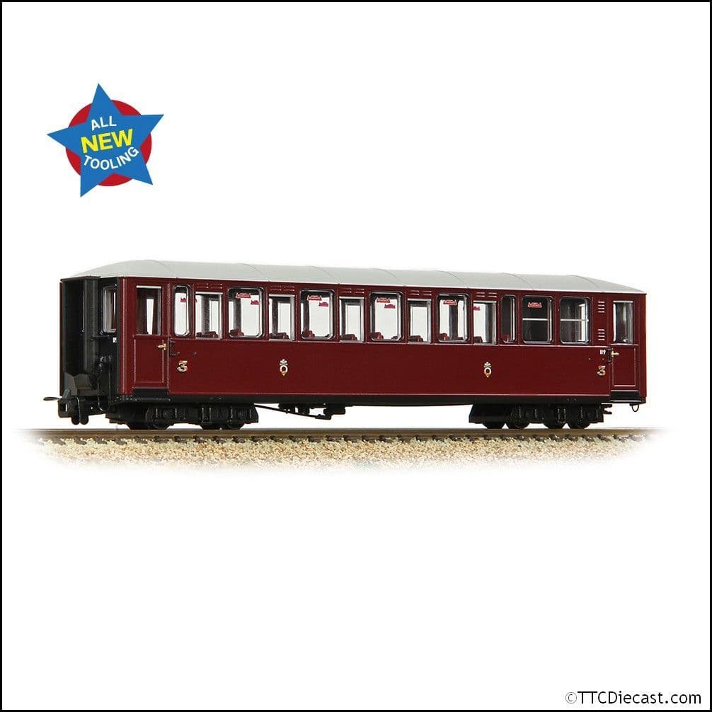 Bachmann 394-101 Ffestiniog Railway 'Tin Car' Saloon Third No. 119 FR - OO9