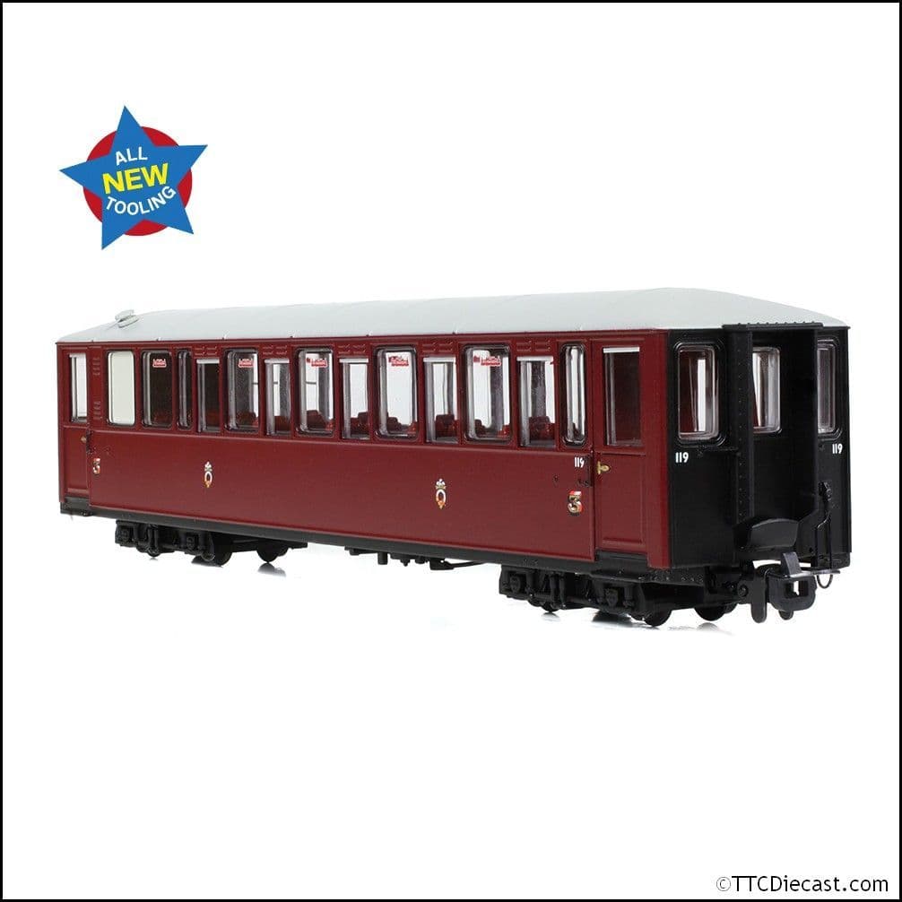 Bachmann 394-101 Ffestiniog Railway 'Tin Car' Saloon Third No. 119 FR - OO9