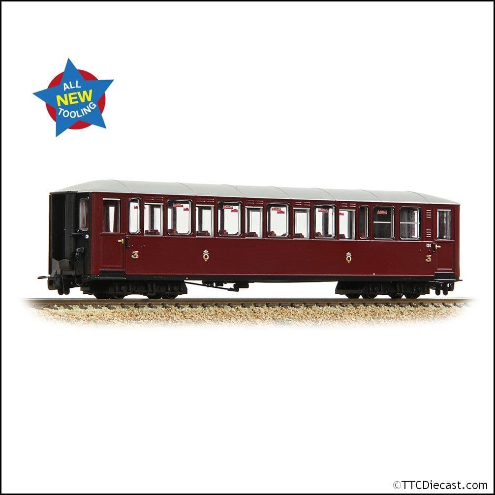 Bachmann 394-101A Ffestiniog Railway 'Tin Car' Saloon Third No. 120 FR - OO9