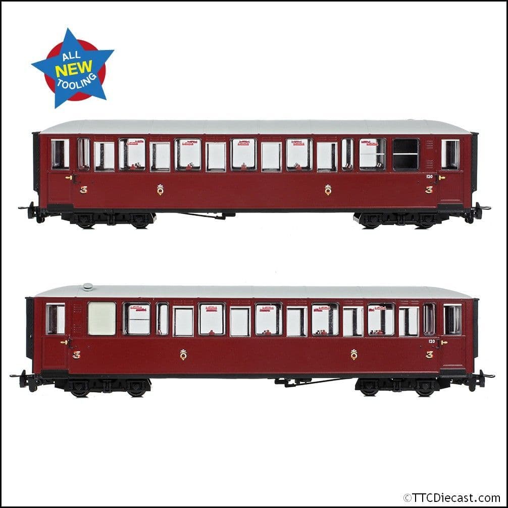 Bachmann 394-101A Ffestiniog Railway 'Tin Car' Saloon Third No. 120 FR - OO9