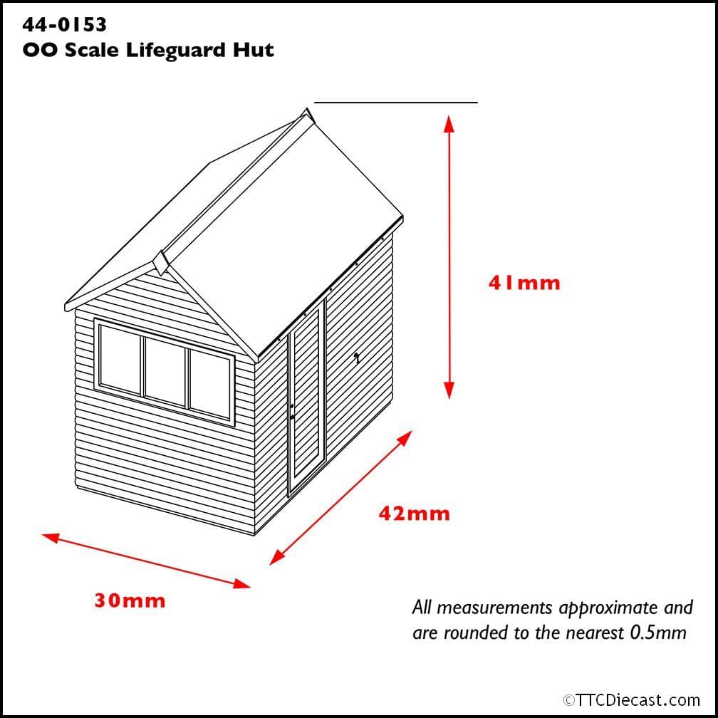 Scenecraft 44-0153 Lifeguard Hut, OO Gauge