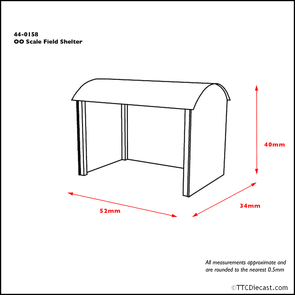 Scenecraft 44-0158 Field Shelter, OO Gauge *LAST FEW*
