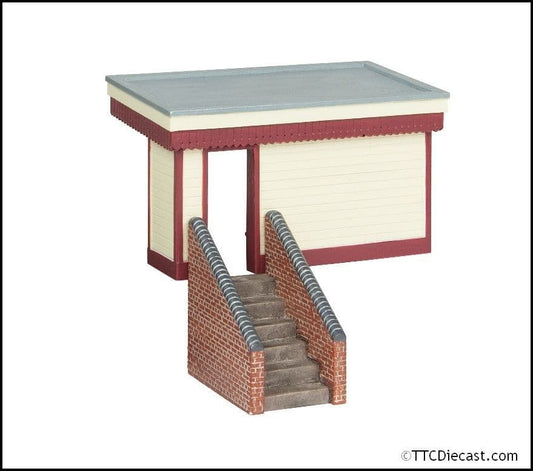 Scenecraft 44-0167 (OO9) Wooden Halt and Steps, OO-9 Gauge