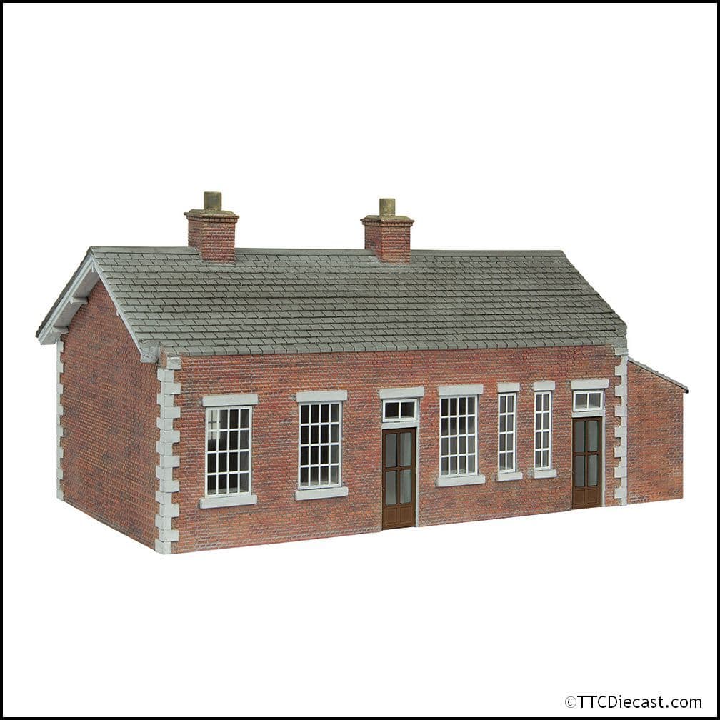 Scenecraft 44-0179B S&DJR Brick Station Chocolate and Cream, OO Gauge