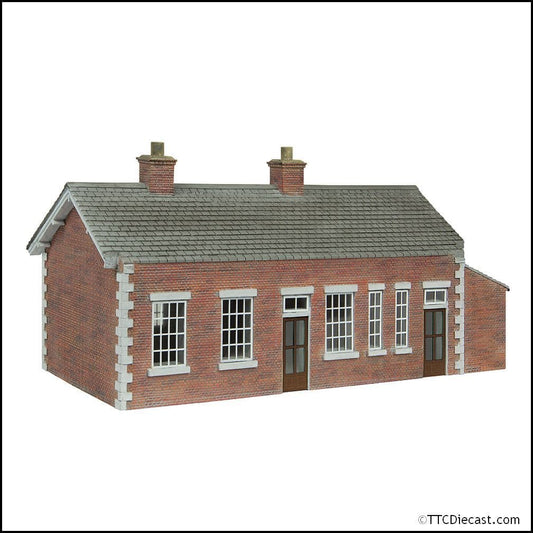 Scenecraft 44-0179B S&DJR Brick Station Chocolate and Cream, OO Gauge
