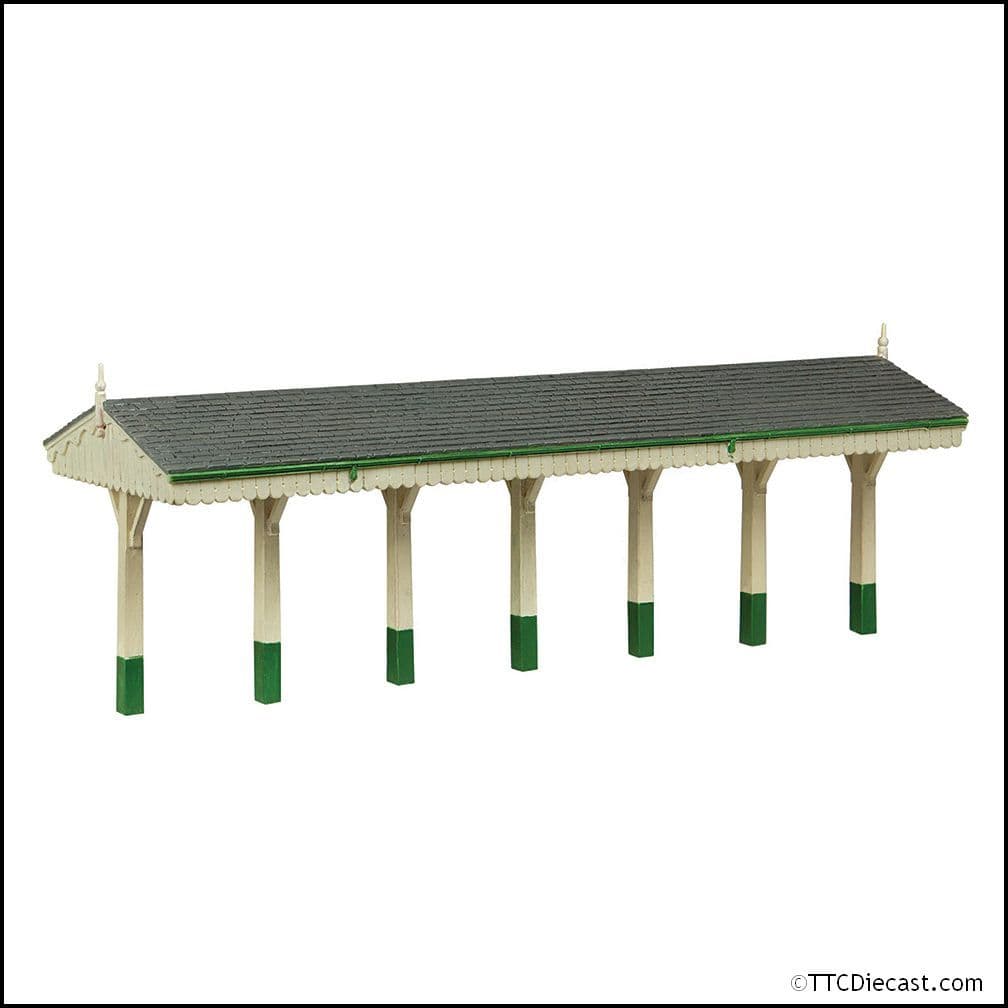 Scenecraft 44-0188A S&DJR Wooden Canopy Green and Cream, OO Gauge