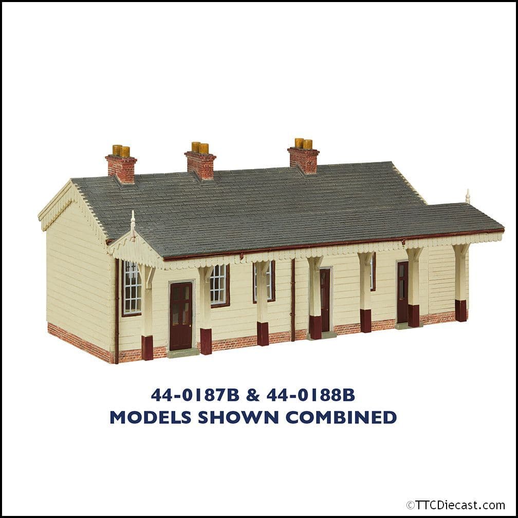 Scenecraft 44-0188B S&DJR Wooden Canopy Chocolate and Cream, OO Gauge