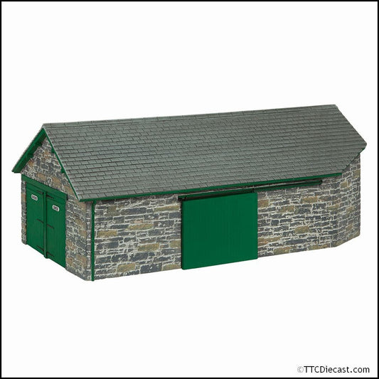 Scenecraft 44-0197G Narrow Gauge (OO9) Harbour Station Goods Shed Green OO-9 Gauge
