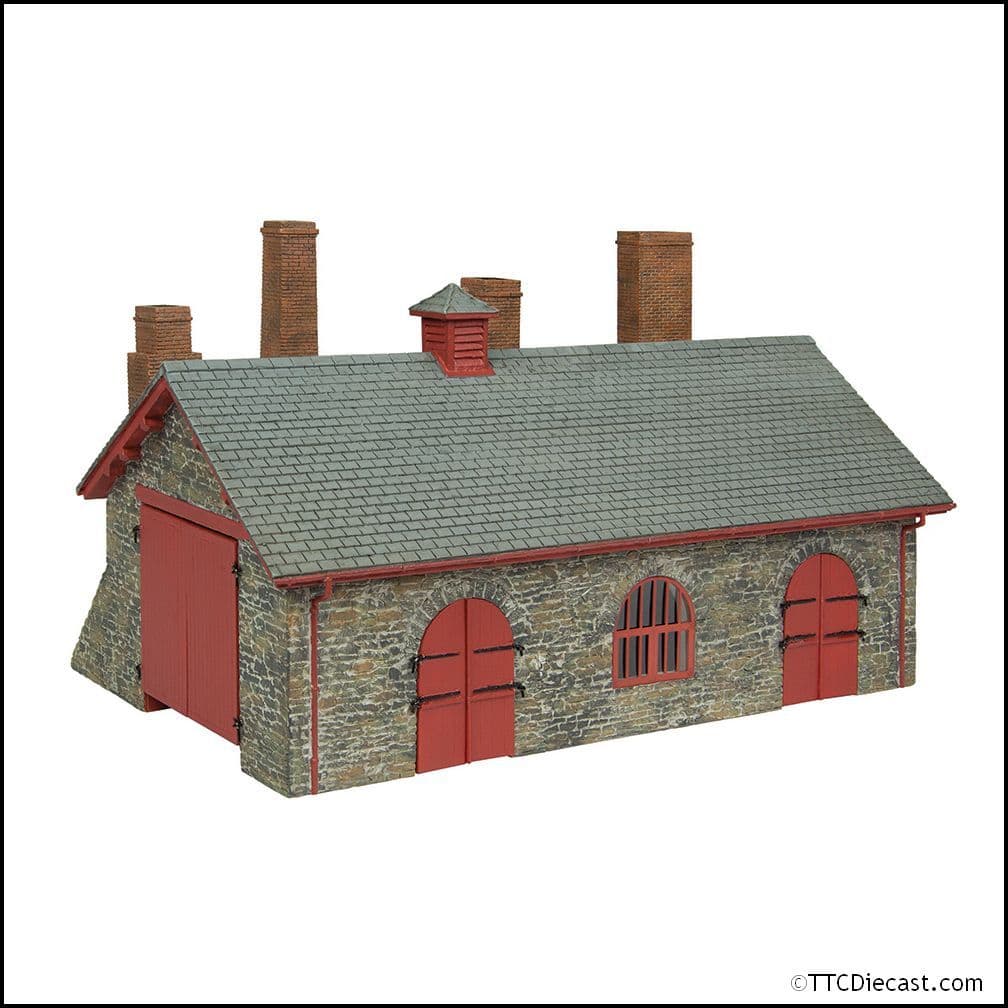 Scenecraft 44-0198R Narrow Gauge Blacksmith's and Wagon Workshop Red, OO Gauge