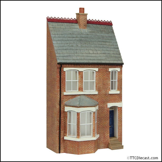 Scenecraft 44-0213B Low Relief Left Hand Bay Terrace Blue, OO Gauge
