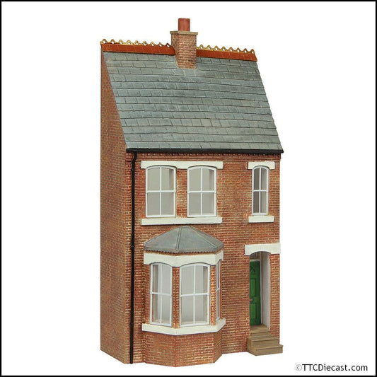 Scenecraft 44-0213G Low Relief Left Hand Bay Terrace Green, OO Gauge
