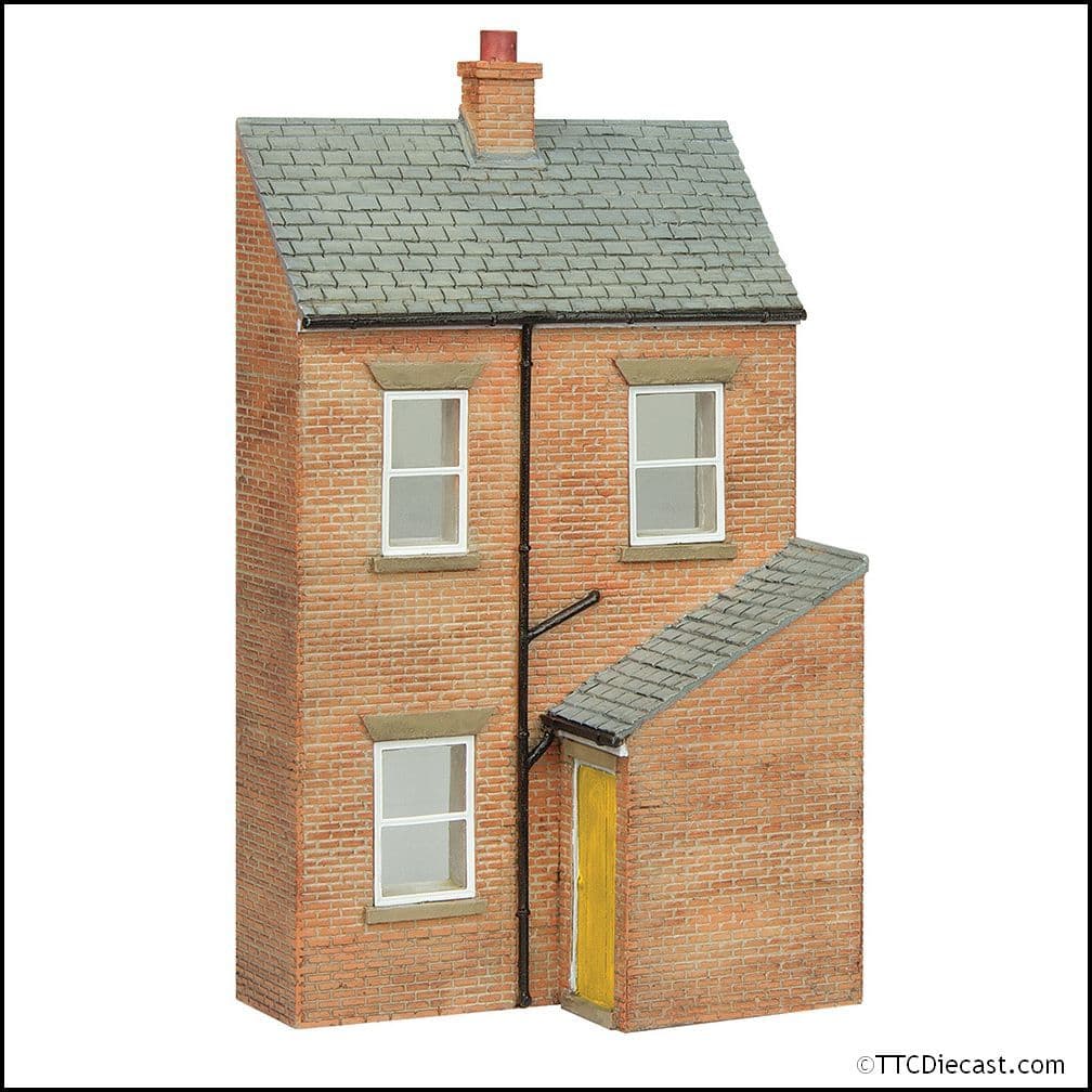 Scenecraft 44-0216Y Low Relief Rear of Terrace, Right Hand Door Yellow, OO Gauge