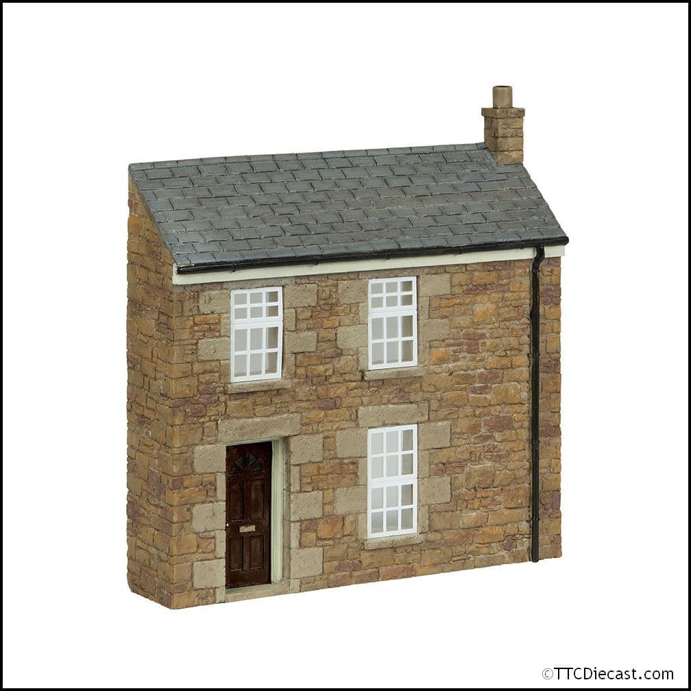 Scenecraft 44-0219B Low Relief Stone Terrace Left Hand Door Brown, OO Gauge