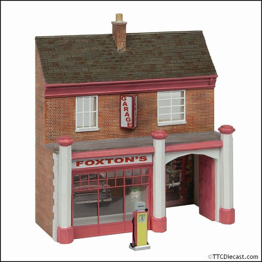 Scenecraft 44-0223R Low Relief Town Garage and Sales Red, OO Gauge