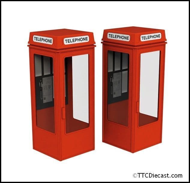 Scenecraft 44-0503 K8 phone boxes (x2), OO Gauge