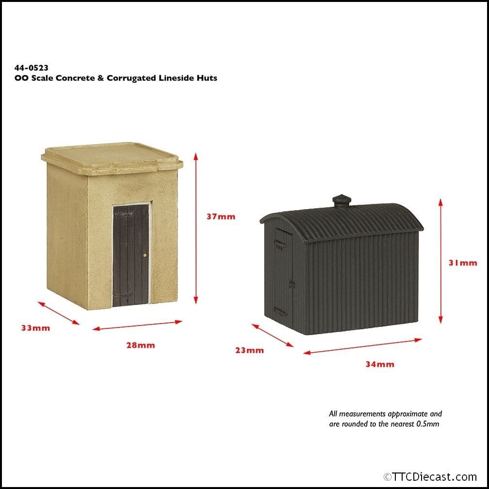 Scenecraft 44-0523 Lineside Huts (x2) OO Gauge