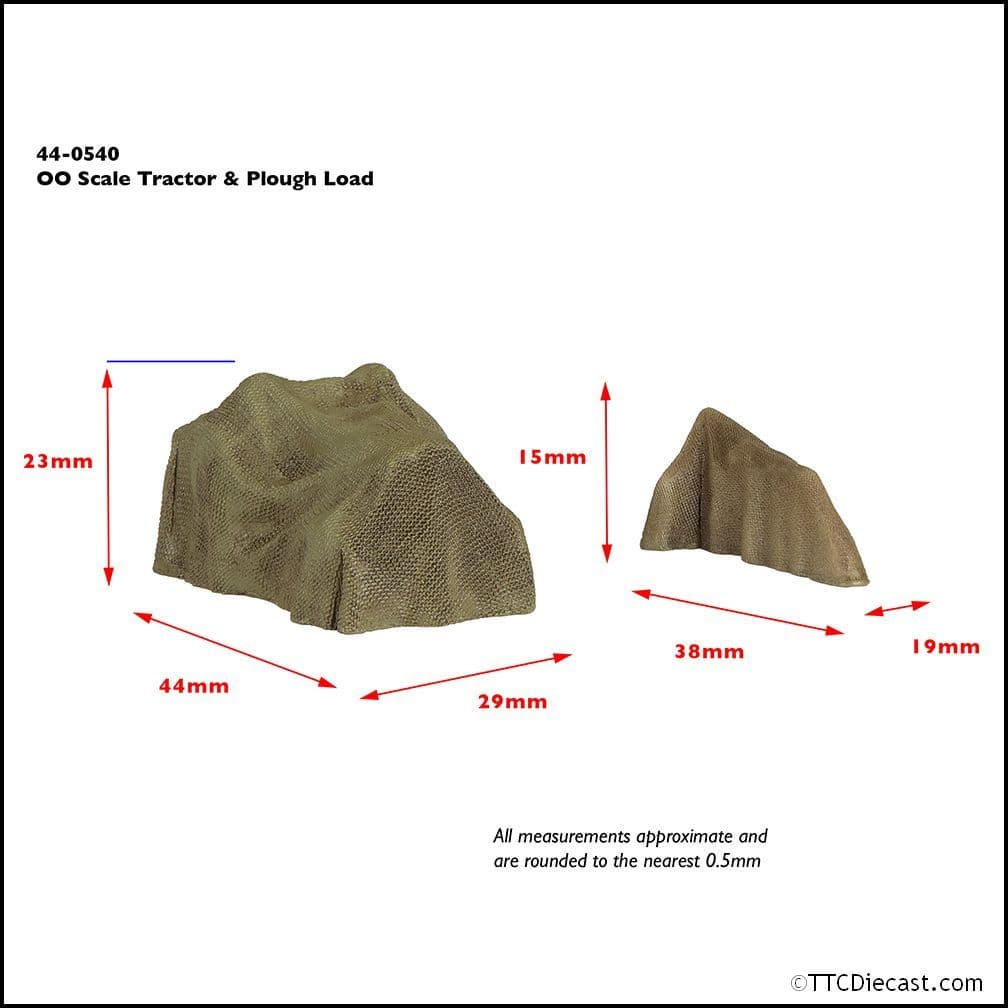 Scenecraft 44-0540 Tarpaulin Tractor and Plough Load, OO Gauge