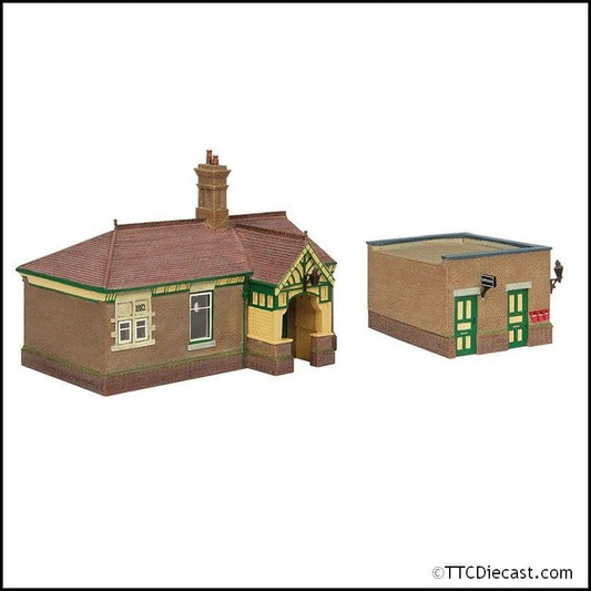 Scenecraft 44-090G Bluebell Waiting Room and Toilet Green and Cream