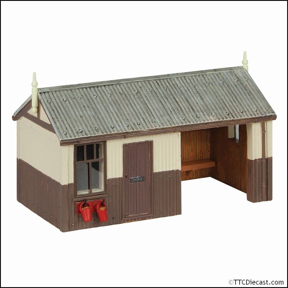 Scenecraft 44-1004B Narrow Gauge Platform Shelter & Office Chocolate - OO9