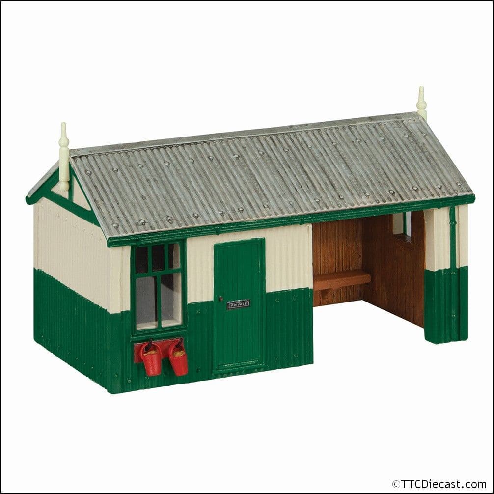 Scenecraft 44-1004G Narrow Gauge Platform Shelter & Office Green - OO9