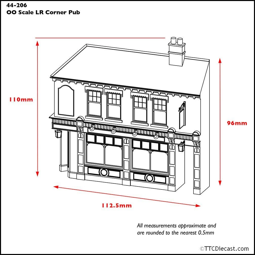 Scenecraft 44-206 Low Relief Corner Pub, OO Gauge