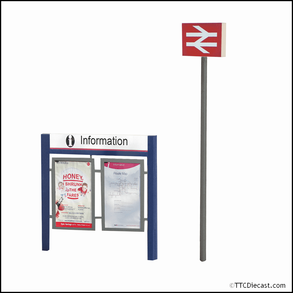 Bachmann 44-548 Station Signage Set 15mm x 5mm x 48mm, OO Gauge
