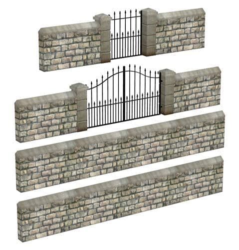 Bachmann 44-555 Stone Walls and Gates, OO Gauge