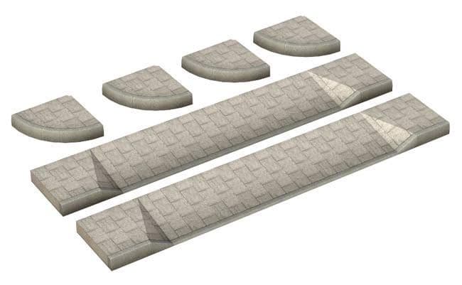 Bachmann 44-564 Corner Pavements and Drop Curbs, OO Gauge