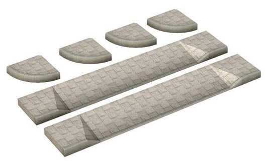 Bachmann 44-564 Corner Pavements and Drop Curbs, OO Gauge