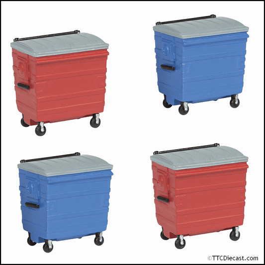 Bachmann 47-501 Commercial Lid Skips (x4) - O Gauge