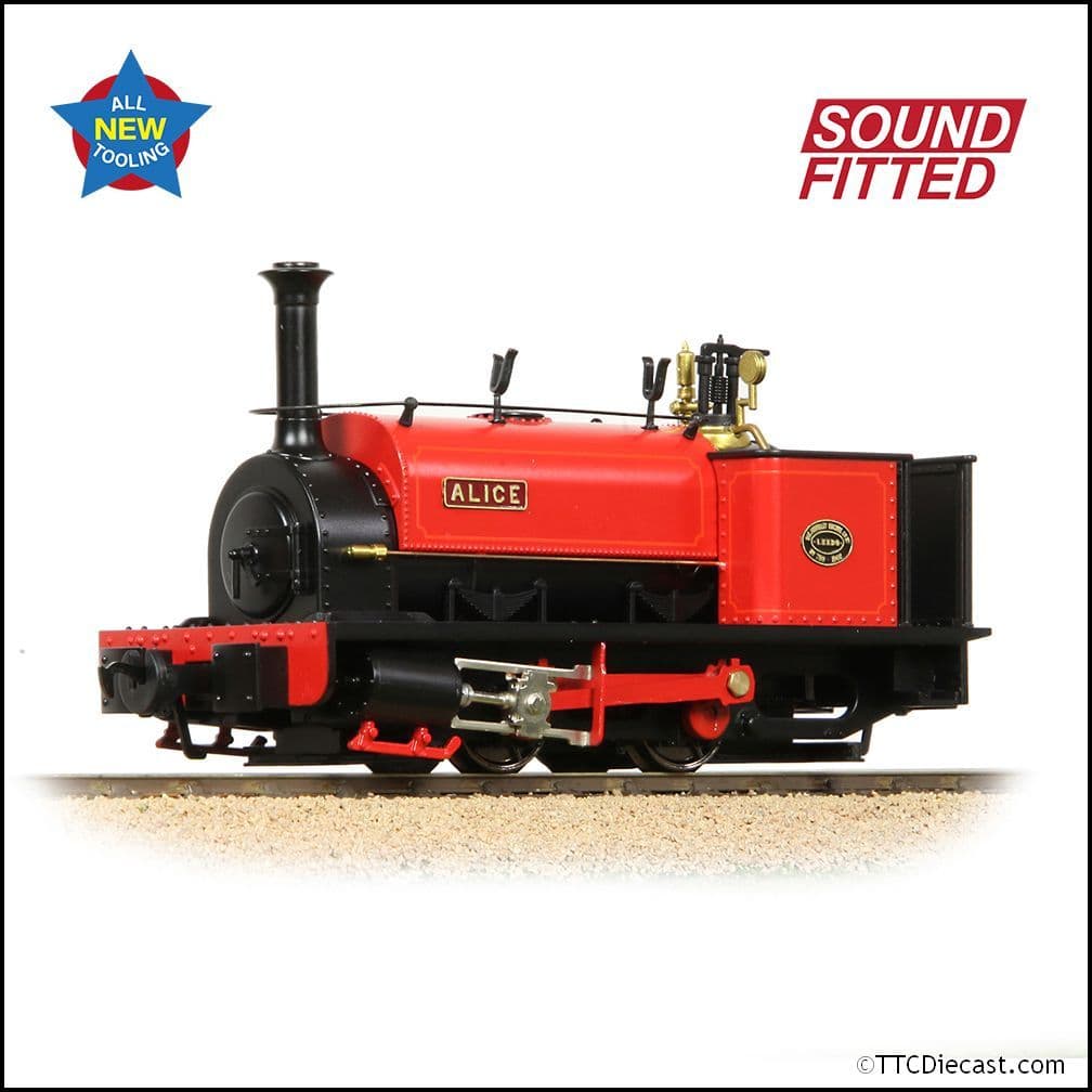 Bachmann 71-025SF Quarry Hunslet 0-4-0ST 'Alice' Dinorwic Quarry Red - NG7 Gauge