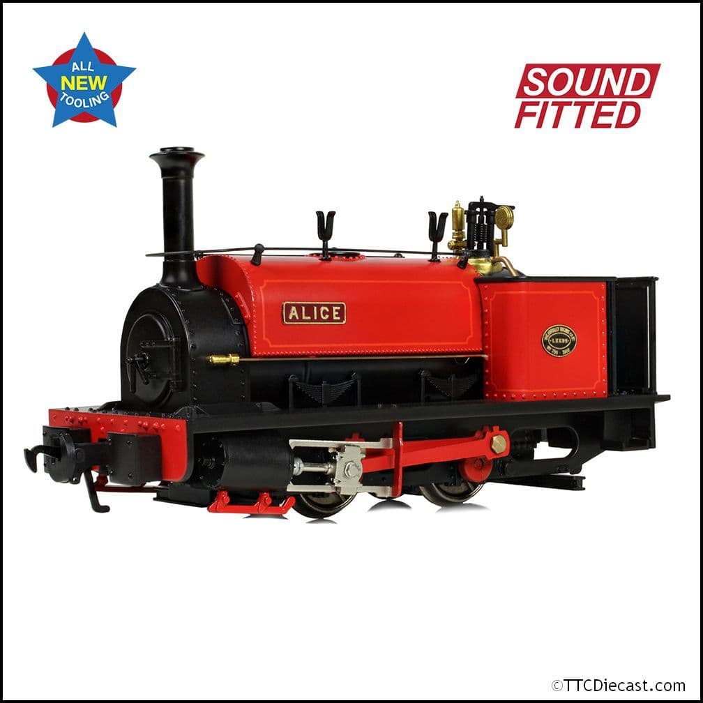 Bachmann 71-025SF Quarry Hunslet 0-4-0ST 'Alice' Dinorwic Quarry Red - NG7 Gauge