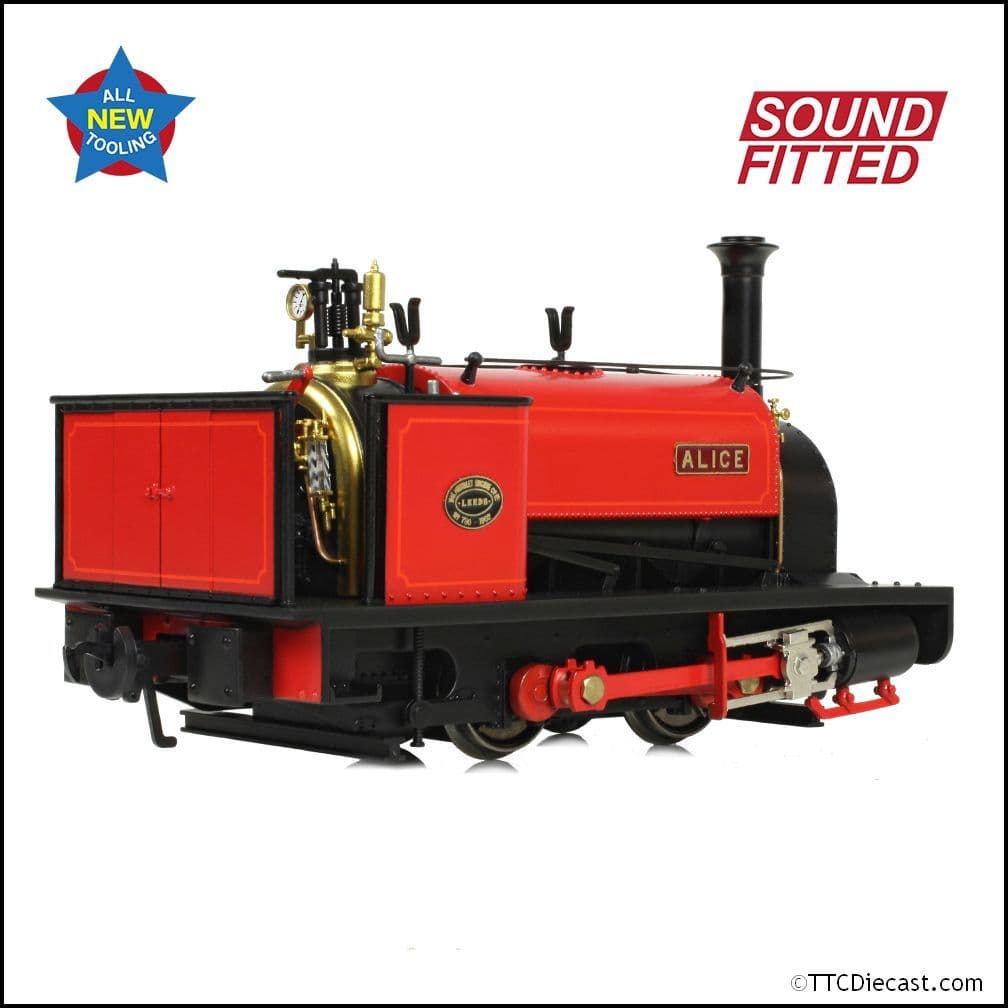 Bachmann 71-025SF Quarry Hunslet 0-4-0ST 'Alice' Dinorwic Quarry Red - NG7 Gauge