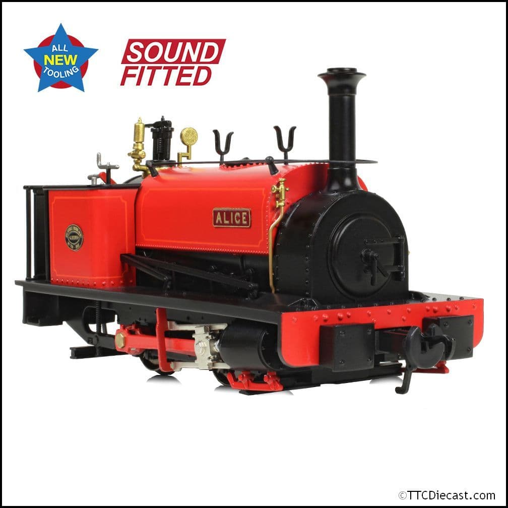 Bachmann 71-025SF Quarry Hunslet 0-4-0ST 'Alice' Dinorwic Quarry Red - NG7 Gauge