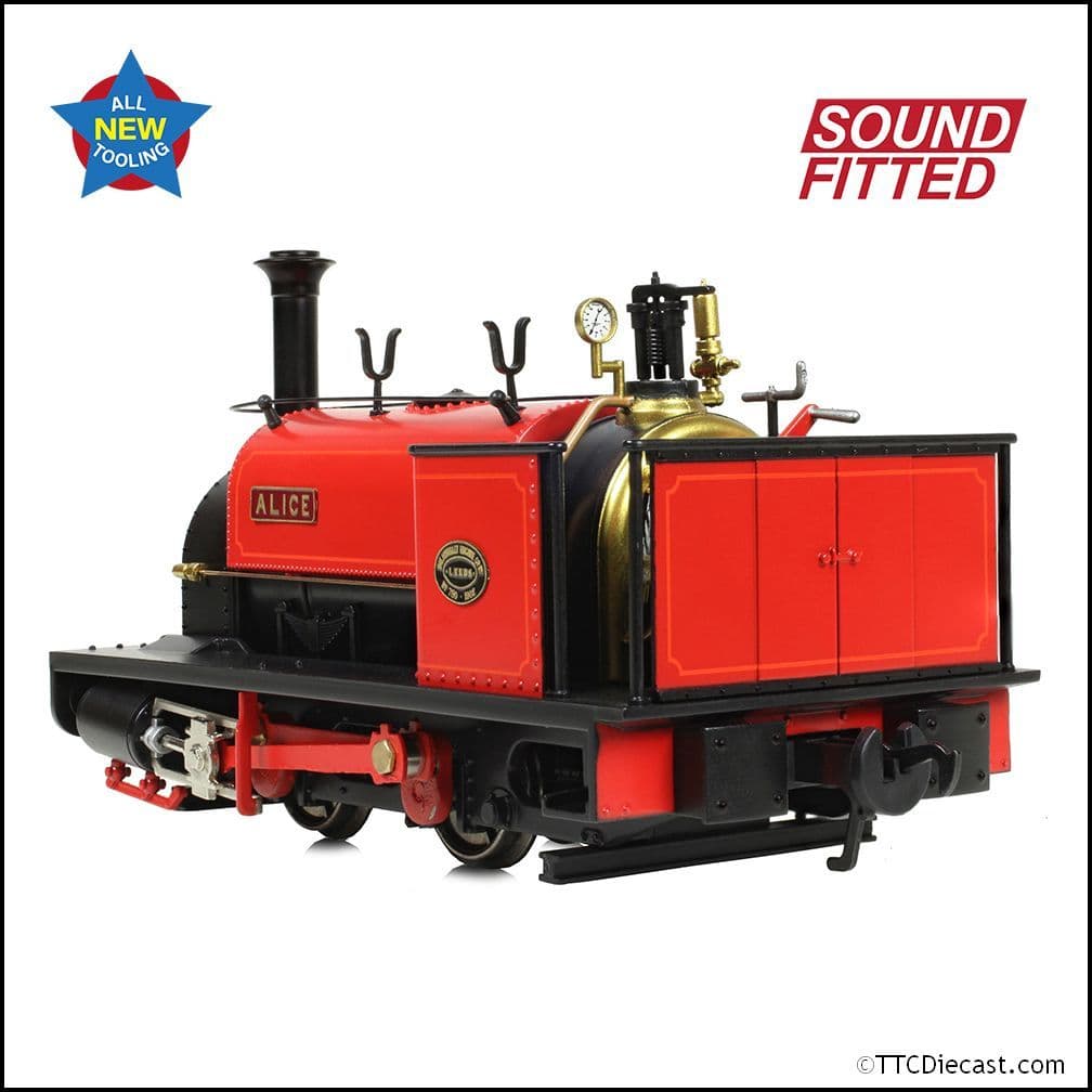 Bachmann 71-025SF Quarry Hunslet 0-4-0ST 'Alice' Dinorwic Quarry Red - NG7 Gauge