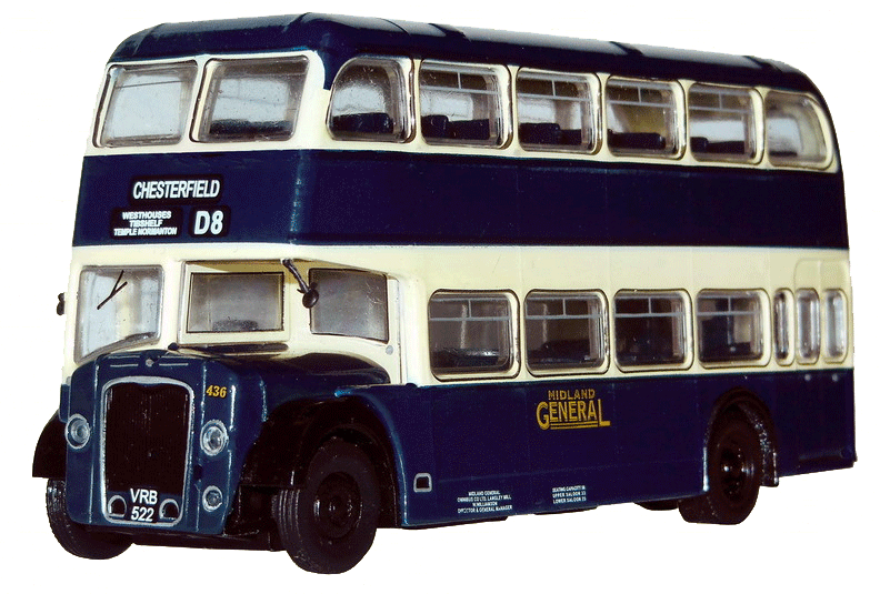 Base Toys B110A Bristol Lodekka LD6G - Midland General - Route D8