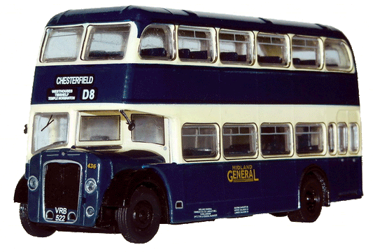 Base Toys B110A Bristol Lodekka LD6G - Midland General - Route D8