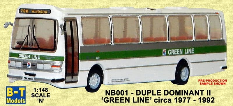 Base Toys NB002 Duple Dominant II - Green Line – TTCDiecast.com