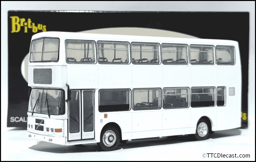 Britbus BT001CH VolvoOlympian/Alexander RV, Single Door, Plain White - TTCDIECAST.COM EXCLUSIVE