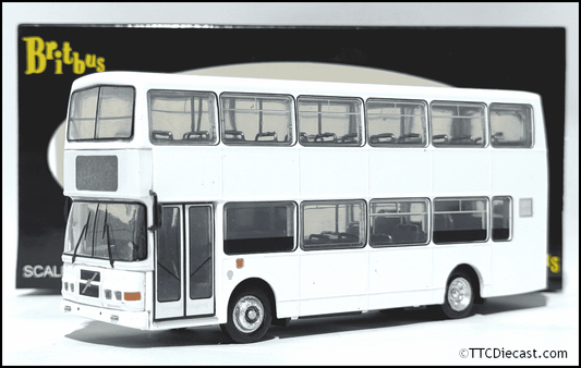 Britbus BT001CH VolvoOlympian/Alexander RV, Single Door, Plain White - TTCDIECAST.COM EXCLUSIVE