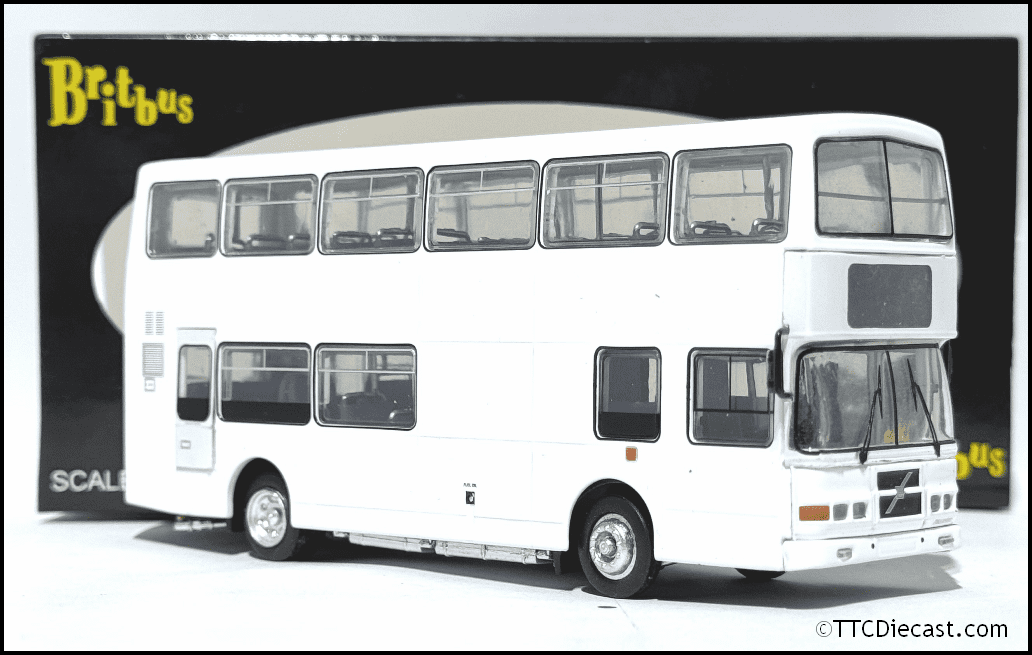 Britbus BT001CH VolvoOlympian/Alexander RV, Single Door, Plain White - TTCDIECAST.COM EXCLUSIVE