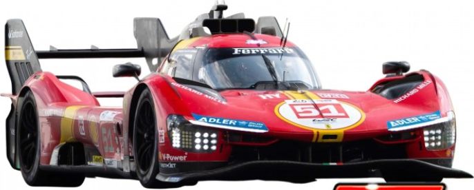 Burago 16301 Ferrari 499P #51 Calado/Giovinazzi/Pier Guidi Winner 24H Le Mans 2023, 1:18 Scale