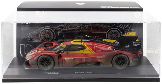 Burago 16312D Ferrari 499P 3.0L Turbo V6 AF Corse #50 1st 24h Le Mans (After Race) w/Case 1:18 Scale *PRE ORDER £108.79*