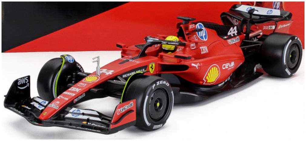 Burago 16812H Ferrari F1 SF-23 F1 Scuderia Ferrari F1 HP #44 Fiorano 2025 Lewis Hamilton w/Driver 1:18 Scale *PRE ORDER £85.84*