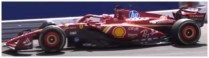 Burago 16815L Ferrari F1 SF-24 F1 2024 Leclerc w/Helmet, 1:18 Scale
