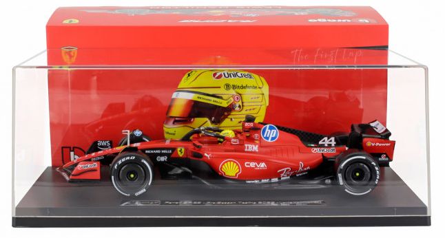 Burago 16820H Ferrari F1 SF-23 F1 Scuderia Ferrari F1 HP #44 Fiorano 2025 Hamilton w/Driver + Case 1:18 Scale *PRE ORDER £107.09*