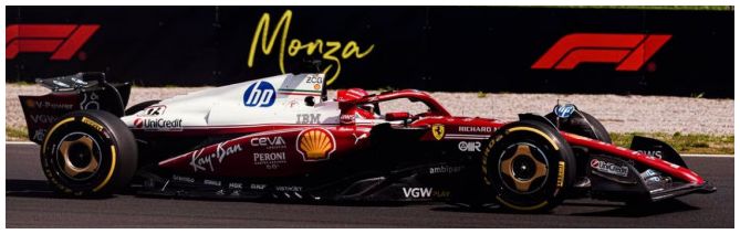 Burago 16822MON-16-HC Ferrari F1 SF-25 HP #16 Monza GP 2025 Leclerc 'Niki Lauda 50th Annive' w/Case 1:18 Scale *PRE ORDER £107.09*