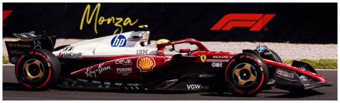 Burago 16822MON-44-HC Ferrari F1 SF-25 HP #44 Monza GP 2025 Hamilton 'Niki Lauda 50th Anniv' w/Case 1:18 Scale *PRE ORDER £107.09*