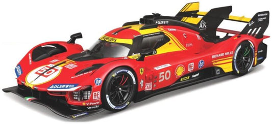 Burago 26590 Ferrari 499P #50 Fuoco/Nielsen/Molina Winner 24H Le Mans 2024 Kit 1:24 Scale *PRE ORDER £28.79*